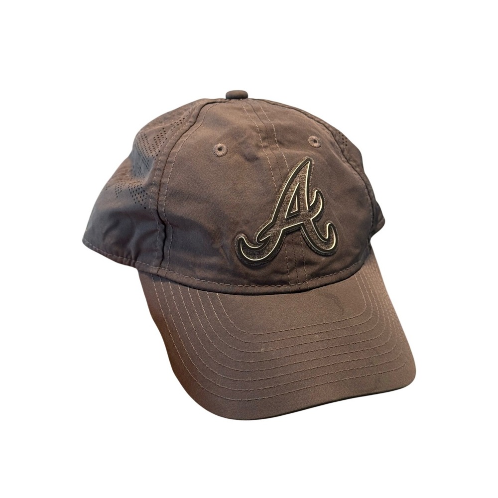 Atlanta Braves Logo Grey Snapback Baseball Hat